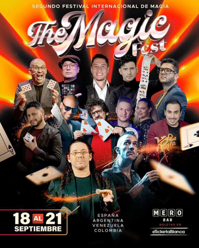 Espectáculo de magia en el Festival The Magic Fest con ilusionistas internacionales de España, Argentina, Venezuela y Colombia, en Mero Bar del 18 al 21 de septiembre.