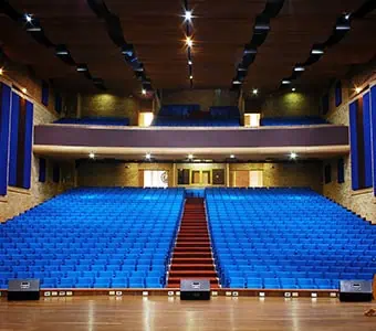 大型活动礼堂，可容纳众多与会者，配备现代化设施和舒适的座椅，是哥伦比亚举办会议和演讲的理想场所。