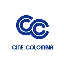 Cine Colombia logo, logotipo de Cine Colombia en azul para promoción de eventos y entretenimiento en Colombia.