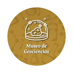 Árboles fósiles y herramientas científicas en el Museo de Geociencias, exhibiciones educativas de ciencias de la Tierra y geología en un espacio interactivo para visitantes en Colombia.