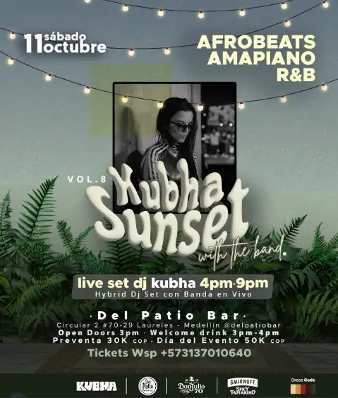 Afrobeat, Amapiano, R&B, evento en Medellín, concierto en vivo, DJ en vivo, fiesta en Medellín, evento musical, noche en Medellín, códigos de vestimenta y entradas.