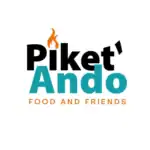 Piket'Ando logo con llama y texto colorido, representando eventos gastronómicos y comunidad en Colombia.