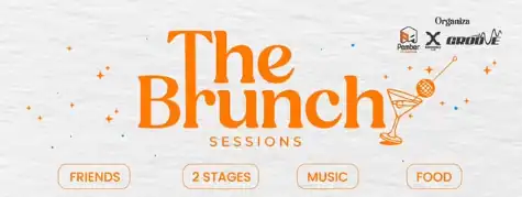 Celebración de "The Brunch" con amigos, música, comida y entretenimiento en un evento organizado por Pember, Xcrowing y Dorovene. Disfruta de una experiencia social única en un ambiente festivo.