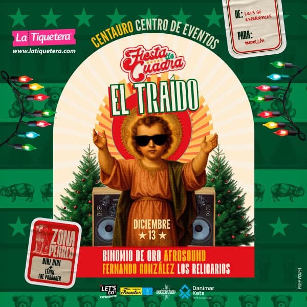 Fiesta cultural infantil El Traído, evento familiar en Centauro Centro de Eventos, con música en vivo, actividades temáticas y ambiente festivo para niños y familias en diciembre.