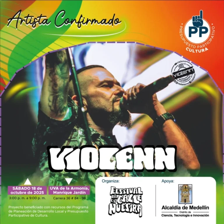 Diego artista confirmado concierto evento musical cultura festival eventos concierto en Medellín 18 de octubre 2025.