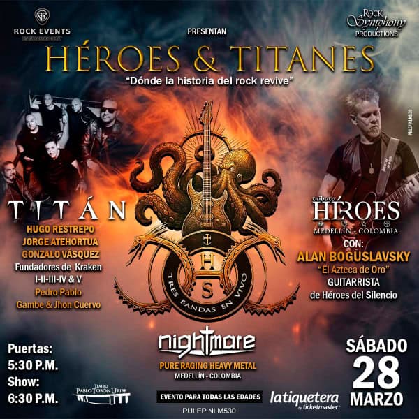 Titan  Fundadores De Kraken   Tributo A Heroes Del Silencio Con Alan Boguslavsky   Nightmare
