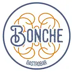 Bonche gastrobbar, logotipo circular con líneas de naranja y letras azules que representan un espacio de gastronomía y eventos en Bogotá.