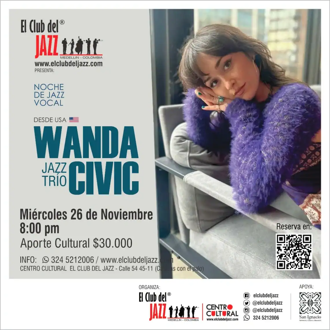 Noche De Jazz Vocal Desde Usa Wanda Civic Jazz Trio