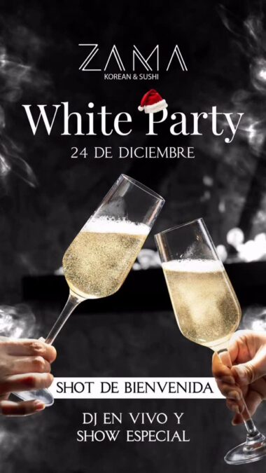 Celebración exclusiva en Zama Korean y Sushi, con champagne, DJ en vivo y show especial. Evento de fin de año el 24 de diciembre, con bienvenida y ambiente festivo para disfrutar en comunidad.