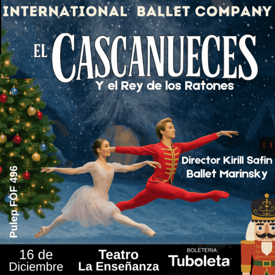 Entradas para ballet en Bogotá, El Cascanueces y Rey de los Ratones, evento navideño, teatro La Enseñanza, bailarines profesionales, temporada diciembre, espectáculo infantil, cultura y arte.
