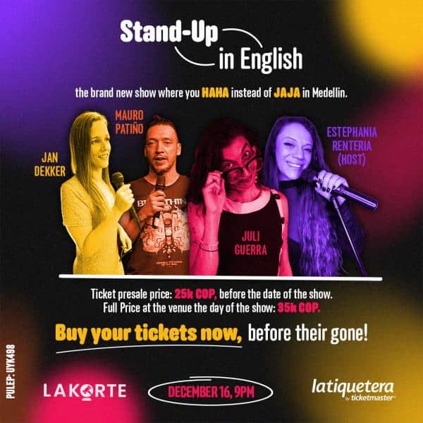 Noche De Stand Up Comedy En Ingles