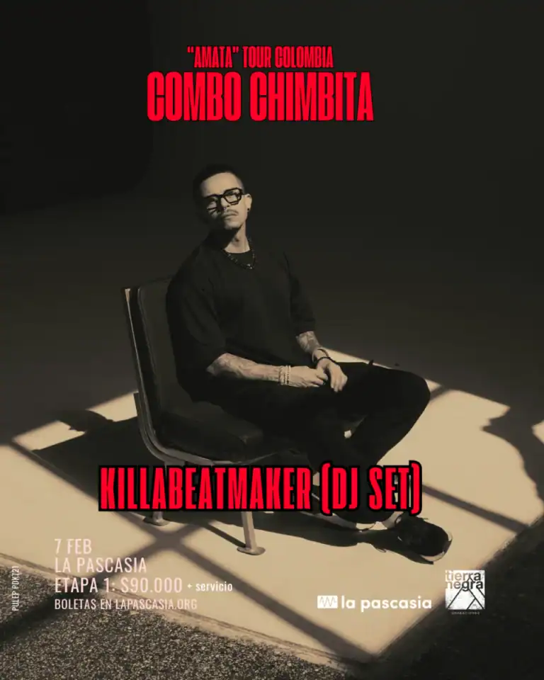 Concierto de Combito Chimita en la gira "AmaTour Colombia". Evento en La Pascasia, sala de conciertos y eventos en Colombia. Entradas disponibles en línea para el show del 7 de febrero.
