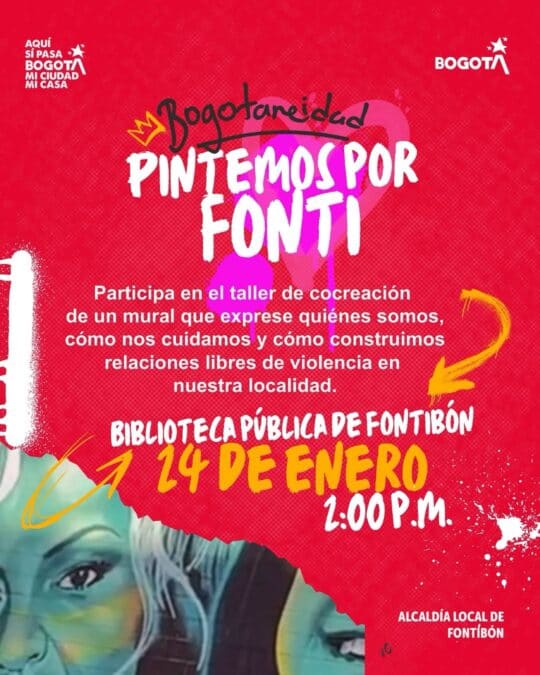 Mural en homenaje a la comunidad de Fontibón en Bogotá, Colombia.
