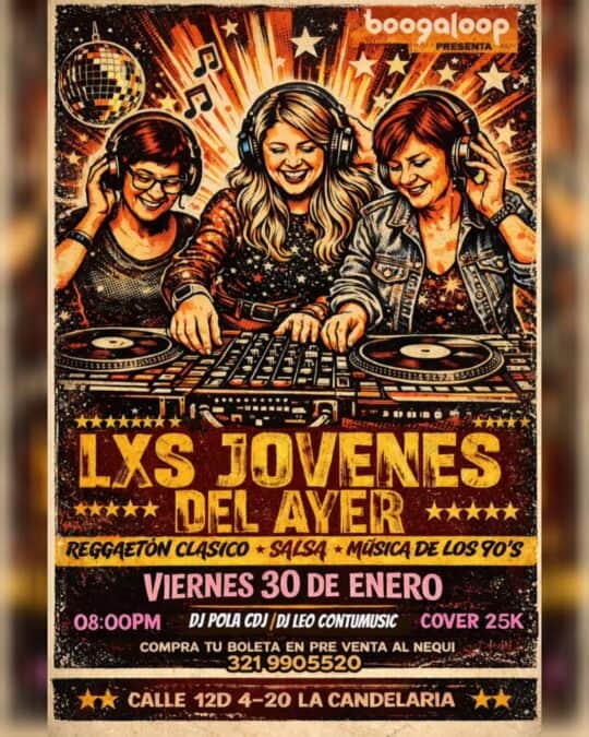Disco, mujeres con audífonos en un evento musical y DJ tocando.