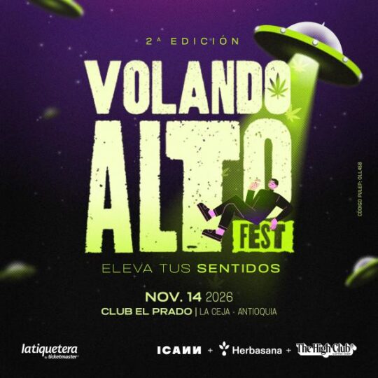 Festival de música y cultura en Club El Prado, La Ceja, Antioquia, con temática de elevación de sentidos y experiencias únicas.