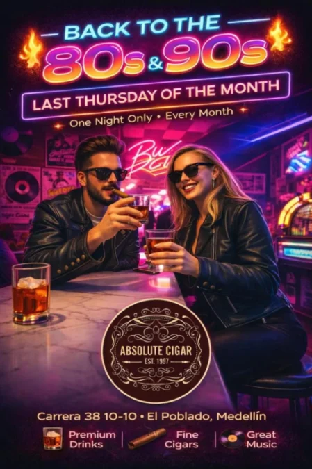 Noche Tabacos Y Musica De Los 80s Y 90s Absolute Cigar