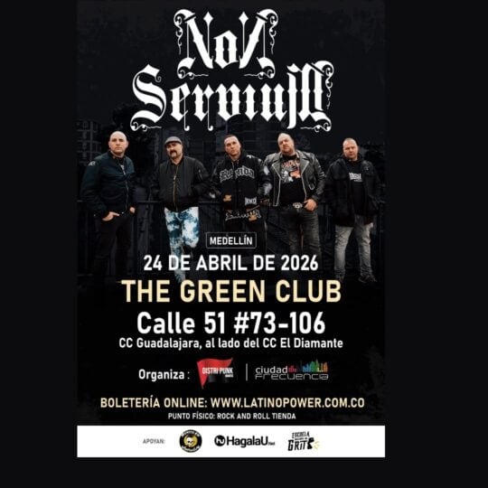 Espectáculo de la banda Novi Seromil en Medellín, Colombia, en el Green Club, el 24 de abril de 2026. Entrada disponible en línea en Latinopower.com.co.