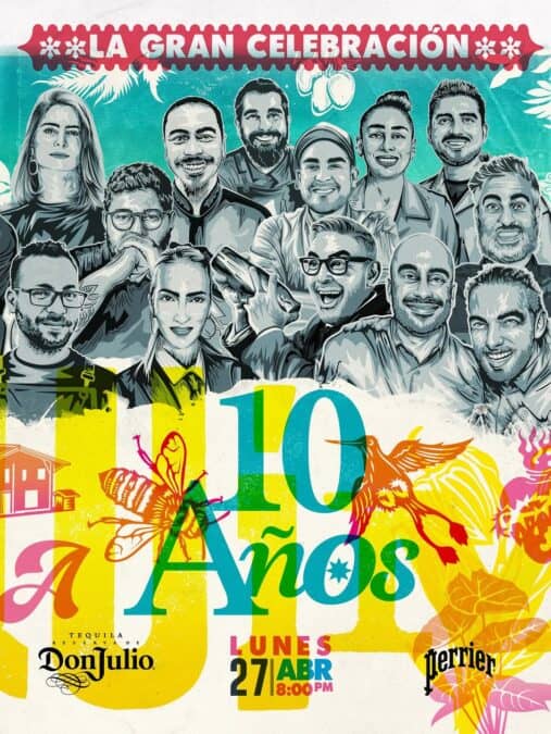Celebración del décimo aniversario de Eventario en Colombia con un evento especial, incluyendo música, comida y networking para profesionales y empresas del sector de eventos.