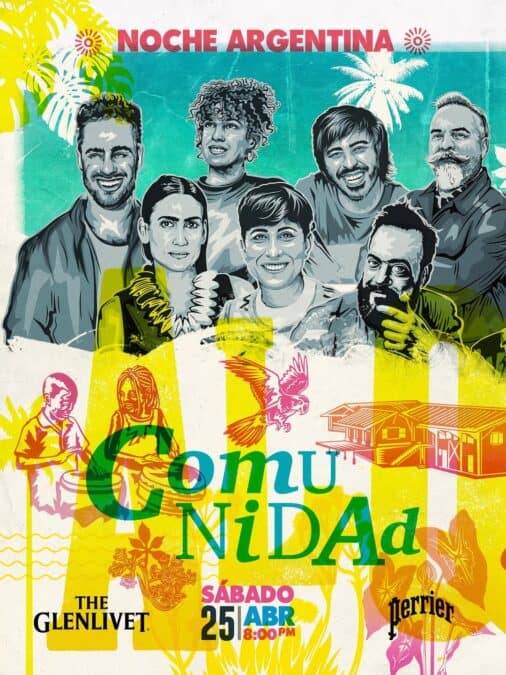 Celebración navideña en Argentina con música en vivo, actividades culturales y ambiente festivo, promoviendo la unión familiar y la alegría en la noche de Navidad.