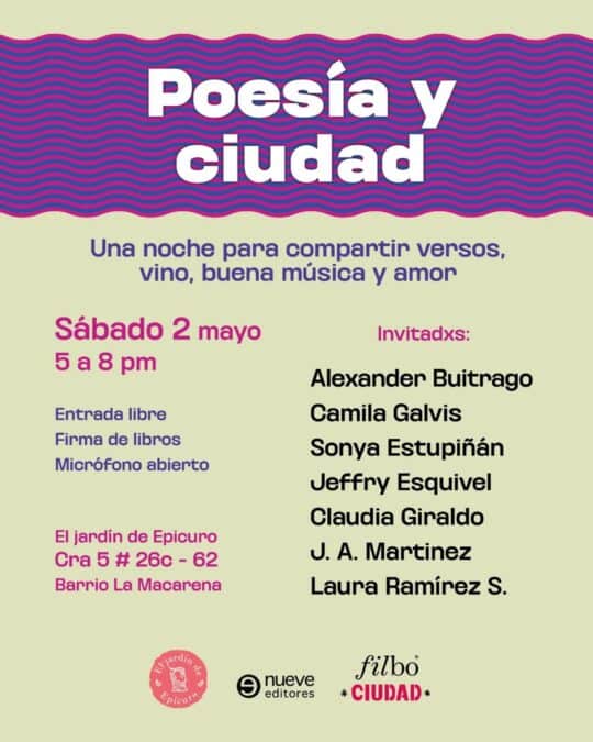 Conferencia sobre poesía y vida urbana en la noche.