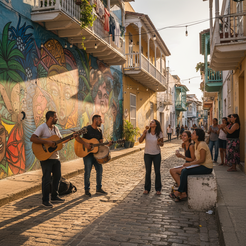 Cartagena bohemia: arte, m&uacute;sica y calle