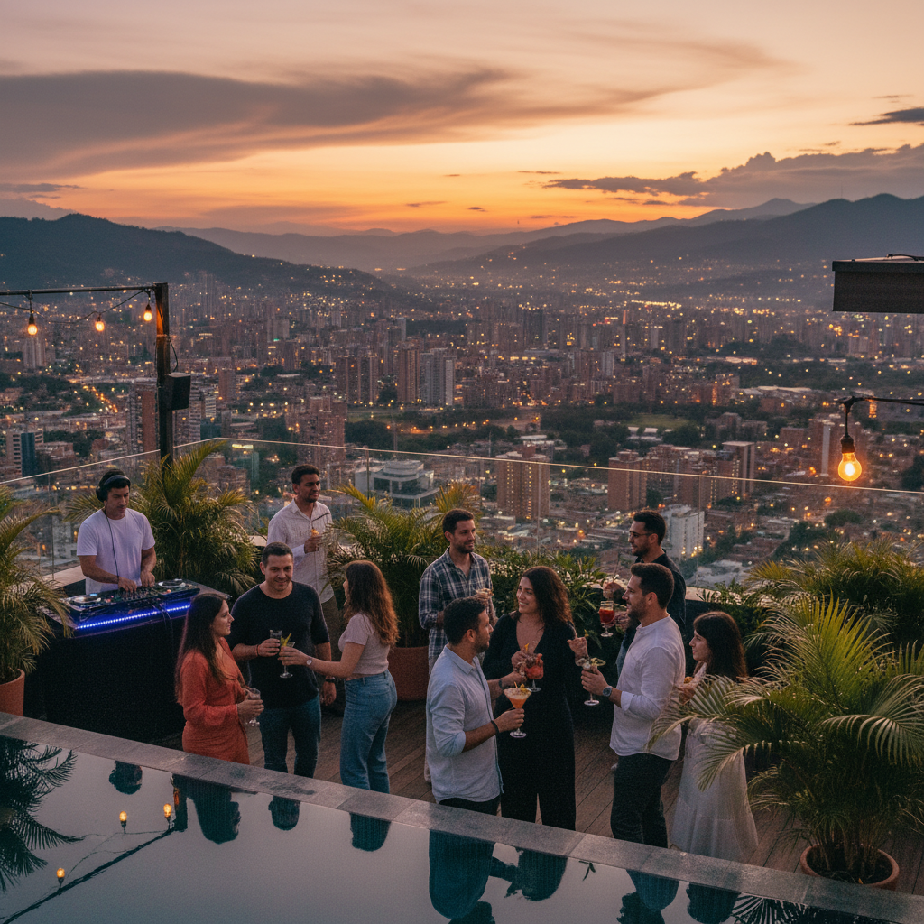 Medellín Dachterrassen: Terrassen mit Veranstaltungen und großartiger Aussicht