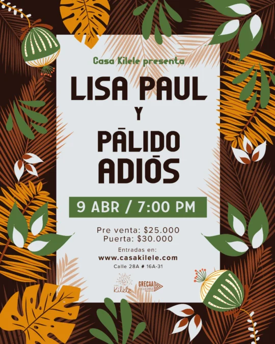 Lisa Paul Palido Adios En Concierto