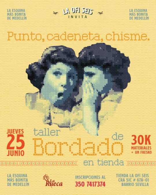 Punto, Cadeneta, Chisme: Taller de bordado - Image 01