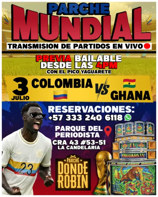 Picó & Mundial – Col vs Ghana + Fiesta Picotera - Image 01