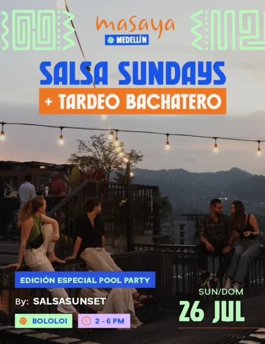 💃 SALSA SUNDAYS + BACHATA | Pool Party - Image 01
