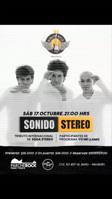 Sonido Stereo – Tributo Internacional a Soda Stereo en Medellín - Image 01
