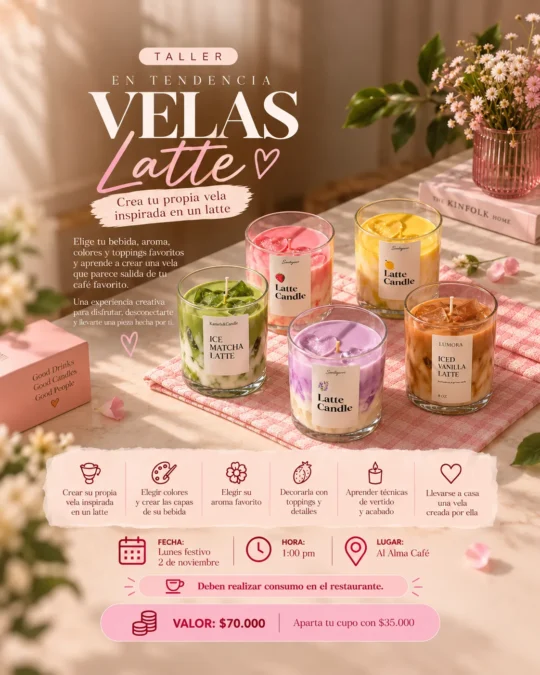 TALLER DE VELAS TIPO LATTE - Image 01
